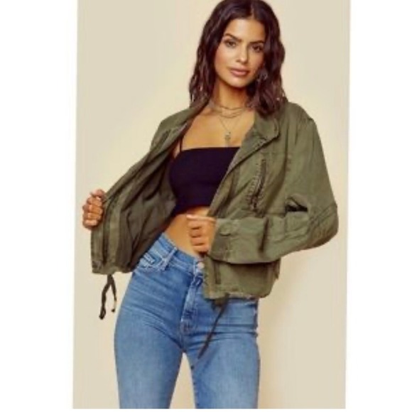 Young Fabulous & Broke Jackets & Blazers - Young Fabulous & Broke Clara Bomber Jacket Women Size S‎ Olive Green Utility
